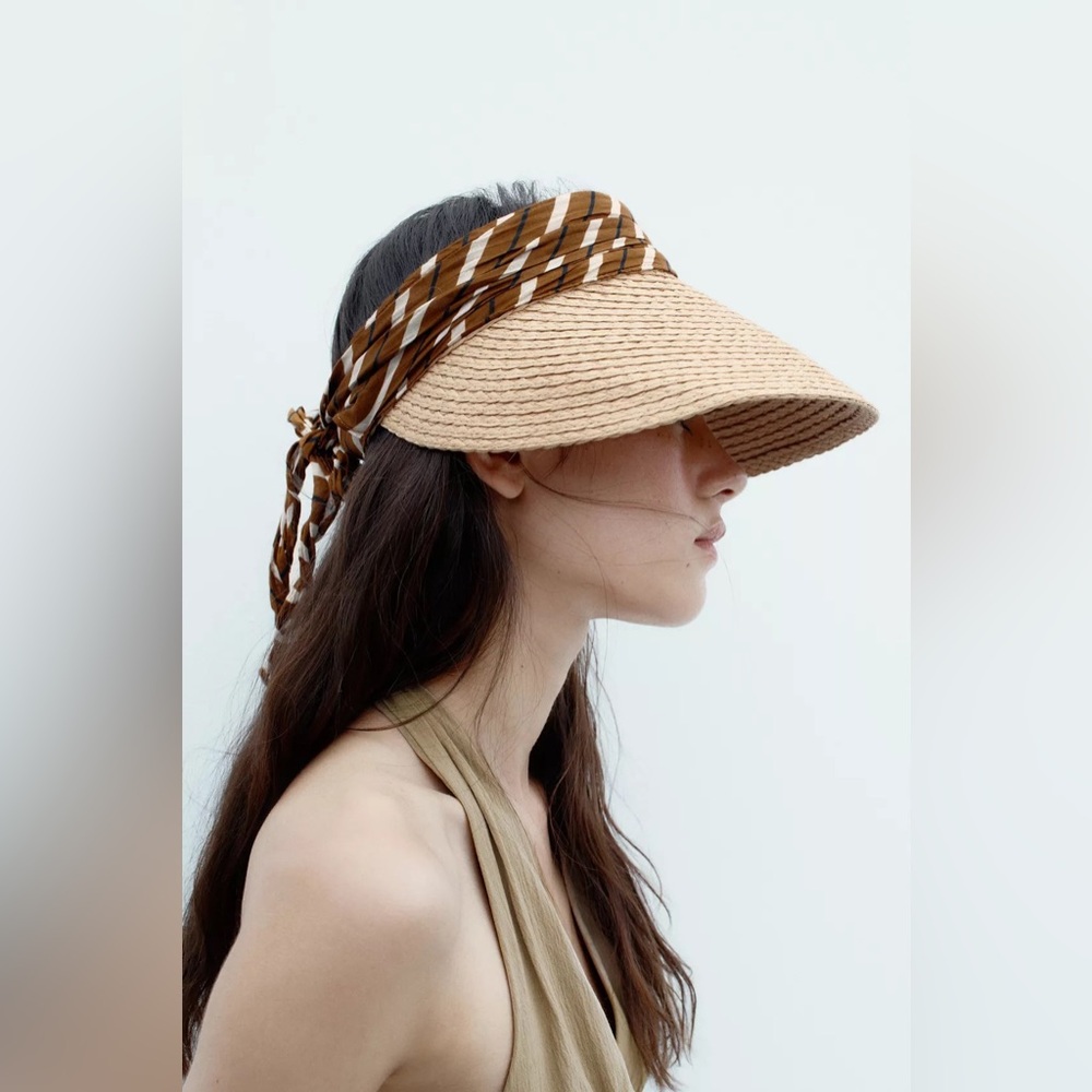 ZARA ANIMAL PRINT SCARF VISOR